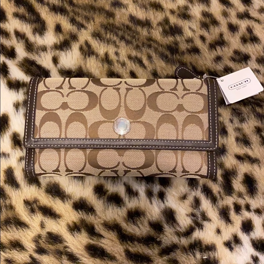 Coach checkbook wallet
